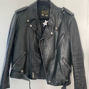 Genuine Leather Vintage Biker Jacket